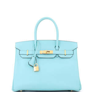 Hermes Birkin 30 Blue Epsom with Gold Hardware